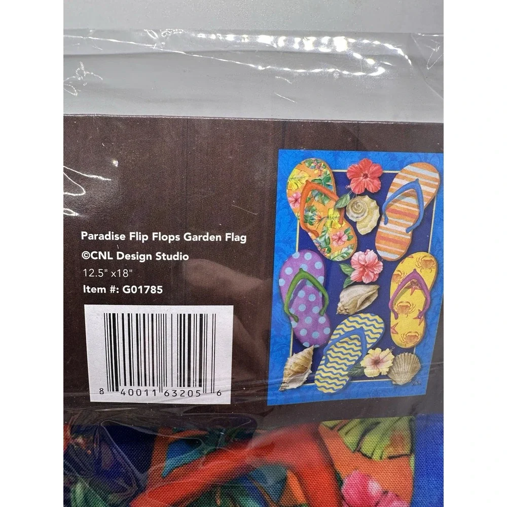Briarwood Lane Paradise Flip Flops‎ Garden Flag 12.5x18 Summer Beach New